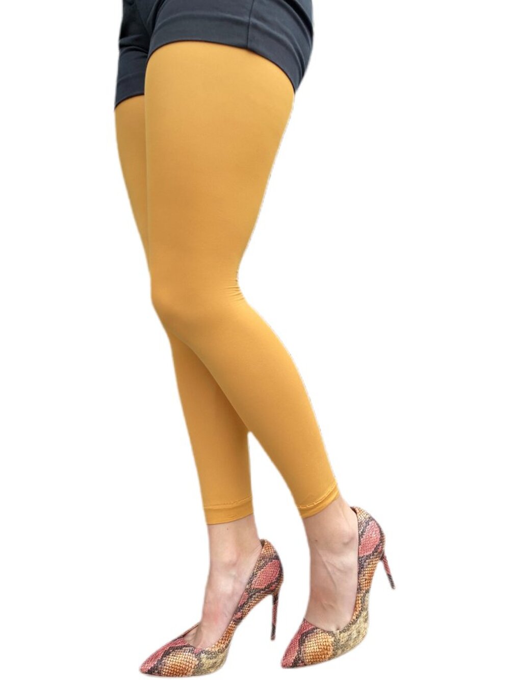Mustard Footless Tights opaque for women